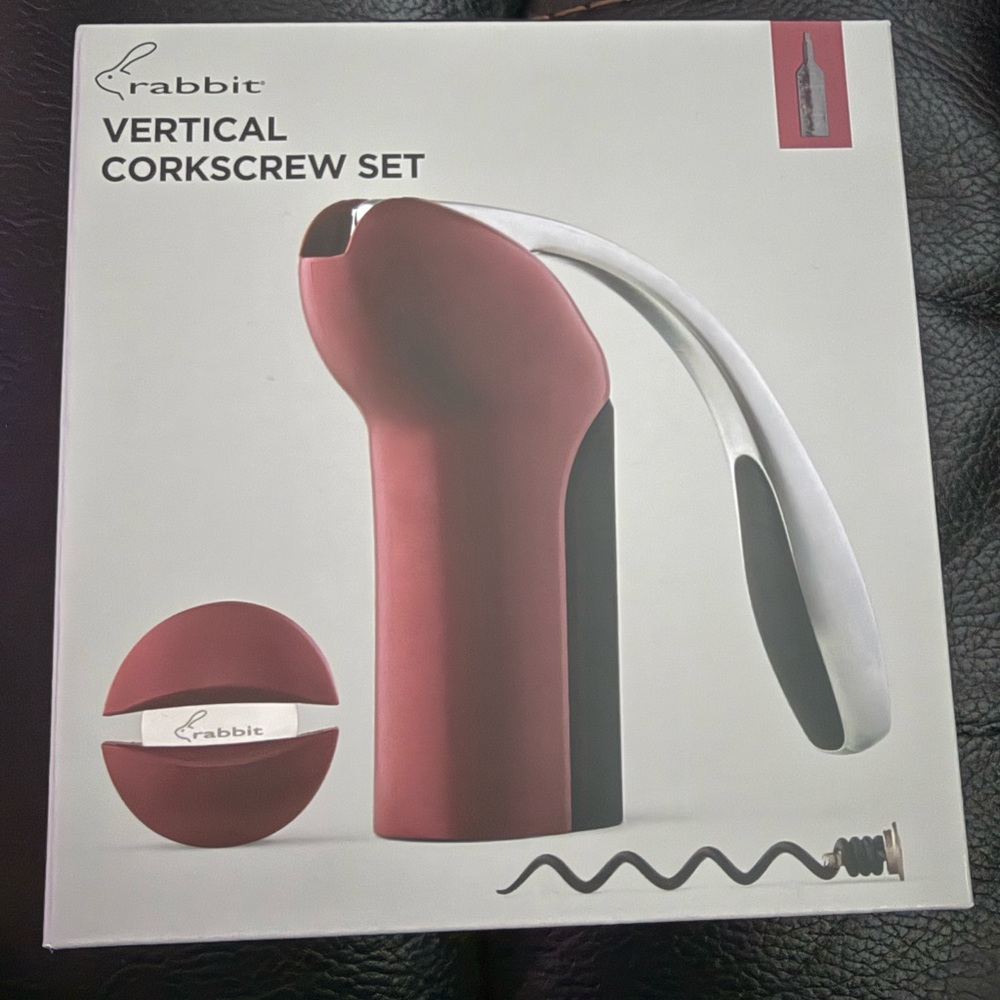 Rabbit Red Vertical Corkscrew Set